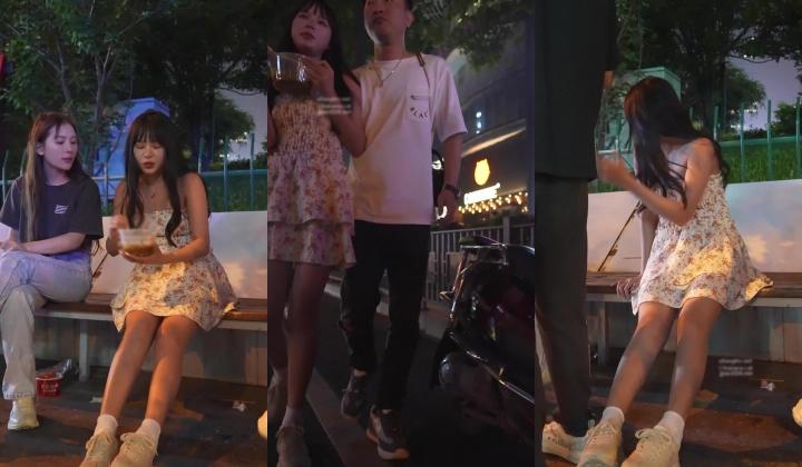 大神偷拍美女 ️双胞胎姐妹逛街妹妹镜头前扭屁股露