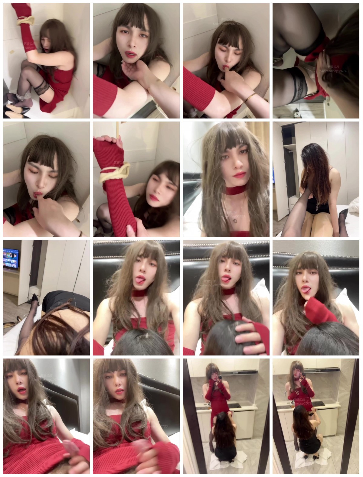 圣诞狂欢 Cindy腿腿 国产极品人气TS，长相清纯身材一流，一双纤细的大长腿，不输任何女人 预览图