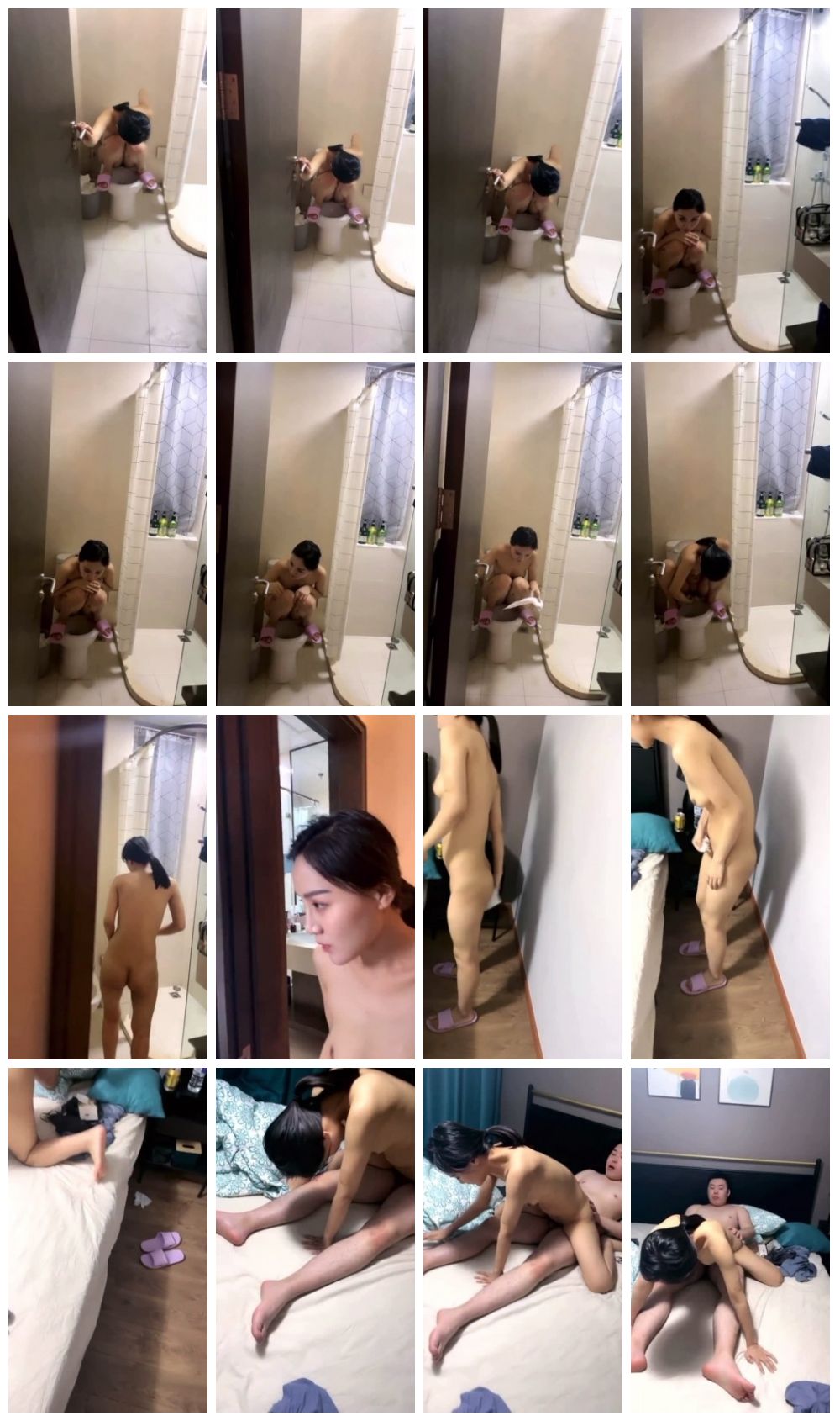 人妻被单男干到想尿尿，上完厕所继续回来坐骑单男，骚婊子 享受的表情！ 预览图