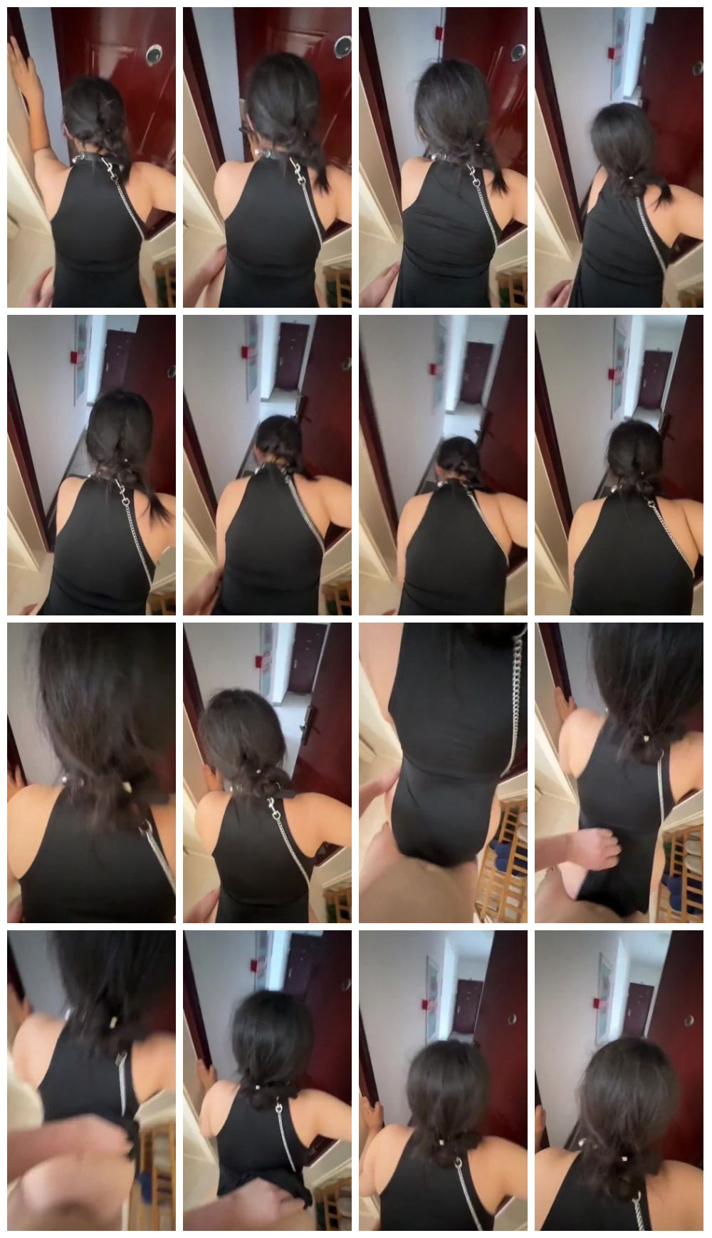 少妇老公不在家偷情，开门当母狗被后入狂操，想让邻居隐约知道老公不在家 自己偷情被操 预览图